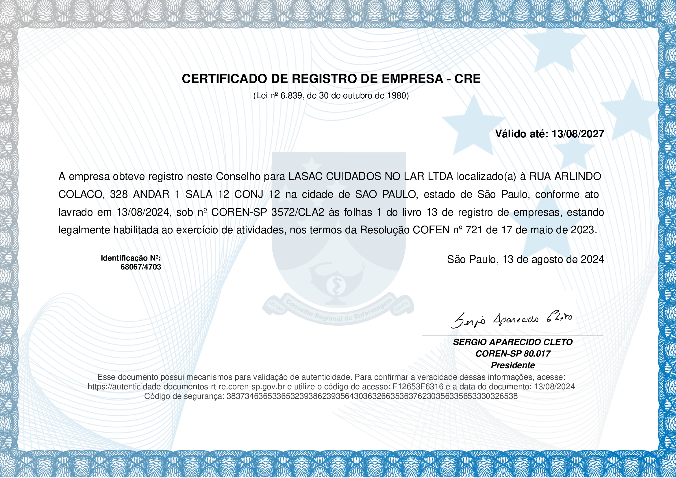 Certificado de Registro